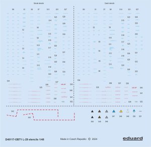Eduard D48117 - 1:48 L-29 stencils