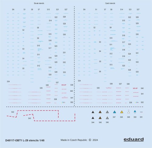 Go to product Eduard D48117 - 1:48 L-29 stencils