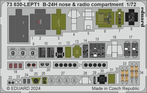 Go to product Eduard 73830 - 1:72 B-24H nose & radio compartment