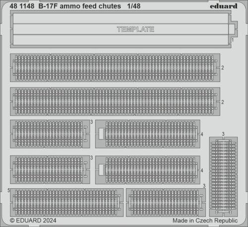 Go to product Eduard 481148 - 1:48 B-17F ammo feed chutes