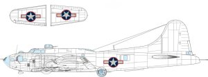 Eduard EX1054 - 1:48 B-17F US national insignia w/ red outline