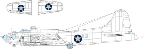Go to product Eduard EX1053 - 1:48 B-17F US national insignia rounded
