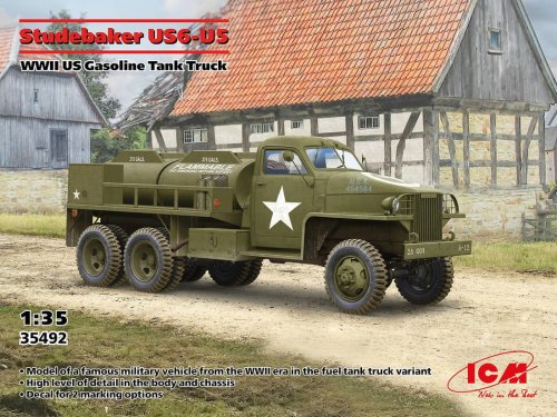 Go to product ICM 35492 - 1:35 Studebaker US6-U5 WWII US Gasoline Tank Truck
