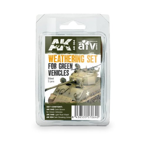 Go to product AK INTERACTIVE 064 - Weathering Set for Green Vehicles