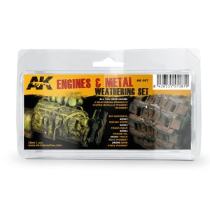 AK INTERACTIVE 087 - Engines and Metal Weathering Set