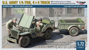 Mirage 720012 - 1:72 U.S. Army 1/4-Ton 4x4 Truck