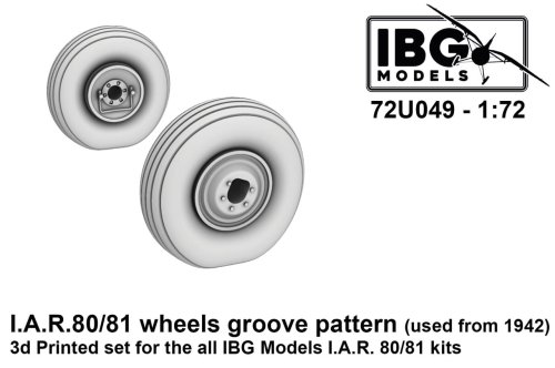Go to product IBG 72U049 - 1:72 I.A.R. 80/81 Wheels Groove Pattern Used from 1942 3D Printed Set