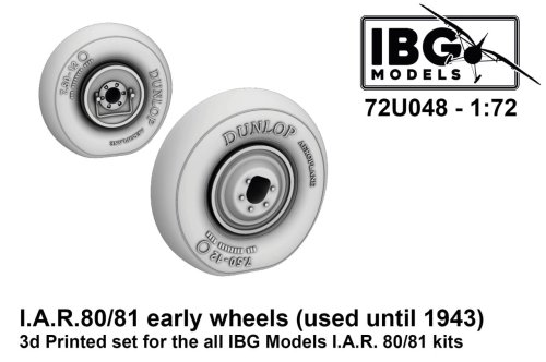 Go to product IBG 72U048 - 1:72 I.A.R. 80/81 Early Wheels Used until 1943 3D Printed Set