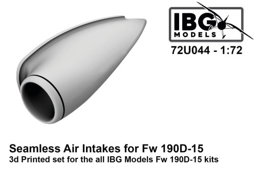 Go to product IBG 72U044 - 1:72 Seamless Air Intakes for Fw 190D-15 3D Printed Set
