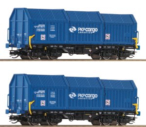 Roco 6680008 TT - Set of 2 telescopic freight cars PKP Cargo ep. VI