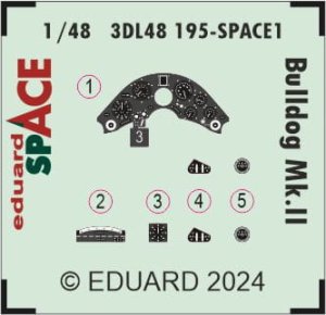 Eduard 3DL48195 - 1:48 Bulldog Mk.II Space 3D Decals + PE