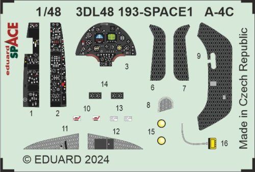 Go to product Eduard 3DL48193 - 1:48 A-4C Space 3D Decals + PE