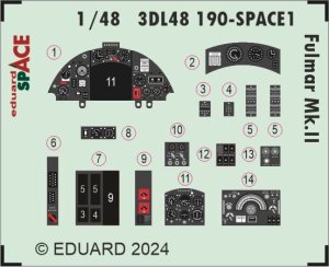 Eduard 3DL48190 - 1:48 Fulmar Mk.II Space 3D Decals + PE