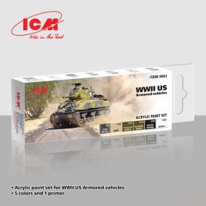 ICM 3062 - WWII US Armored Vehicles paint set.