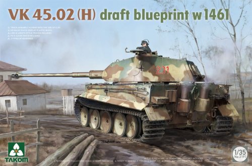 Go to product Takom 2191 - 1:35 VK 45.02 H draft blueprint in 1461