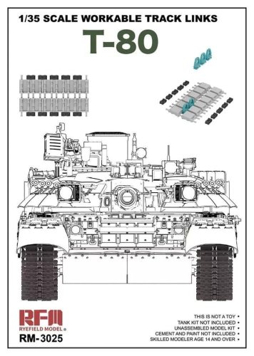 Go to product Rye Field Model 3025 - 1:35 Workable Track Links for T-80