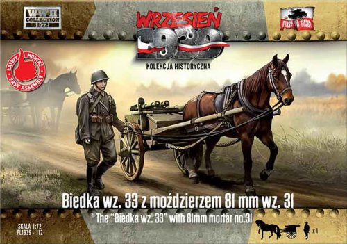 Go to product First To Fight 112 - Wrzesień 1939 - 1:72 Biedka wz. 33 z Moździerzem 81 mm wz. 31 - Gazetka w zestawie z modelem