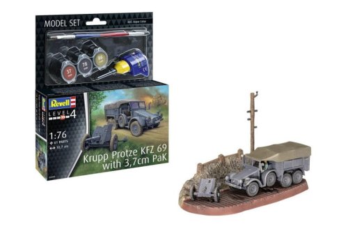 Go to product Revell 63344 - 1:76 Krupp Protze Kfz.69 w/3.7 cm Pak model with paints