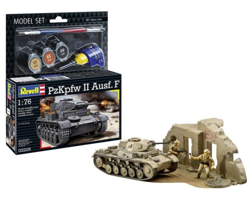 Go to product Revell 63229 - 1:76 Pz.Kpfw. II Ausf. F model with paints