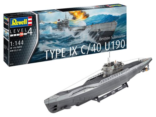 Go to product Revell 05167 - 1:144 German Submarine Type IX C/40