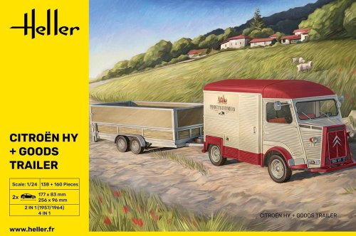 Go to product Heller 50331 - 1:24 Citroen HY + Goods Trailer