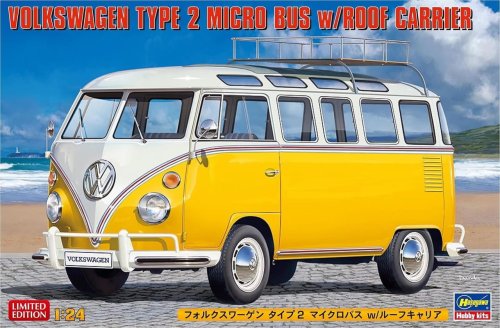 Go to product Hasegawa 20689 - 1:24 Volkswagen Type 2 Micro Bus w/Roof Carrier