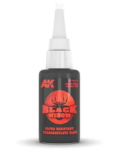 Go to product AK INTERACTIVE 12016 -Black Widow Ultra Resistant Cyanocrylate Glue 20 ml