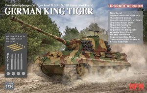Rye Field Model 5126 - 1:35 German King Tiger Panzerkampfwagen VI Tiger Ausf.B Sd.Kfz.182 Henschel Turret Upgrade Version