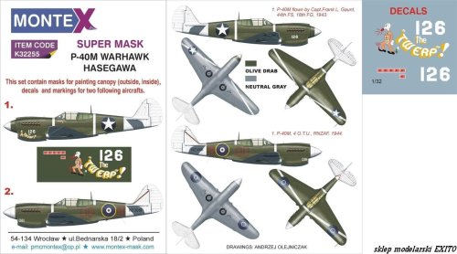 Go to product MONTEX K32255 - 1:32 P-40M Warhawk