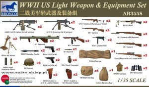 BRONCO AB 3558 - 1:35 WWII US Light Weapon & Equipment Set