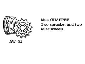 Friulmodel AW-21 - 1:35 M24 Chaffee metal sprocket and idler wheels