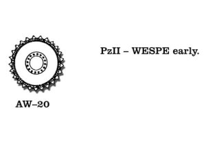 Friulmodel AW-20 - 1:35 Pz.II Wespe early type metal sprocket wheels