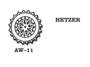 Friulmodel AW-11 - 1:35 Jagdpanzer Hetzer metal sprocket wheels