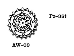 Friulmodel AW-09 - 1:35 Pz 38(t) metal sprocket wheels