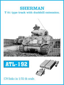 Friulmodel ATL-192 - 1:35 Sherman  T51 duckbill type metal tracks