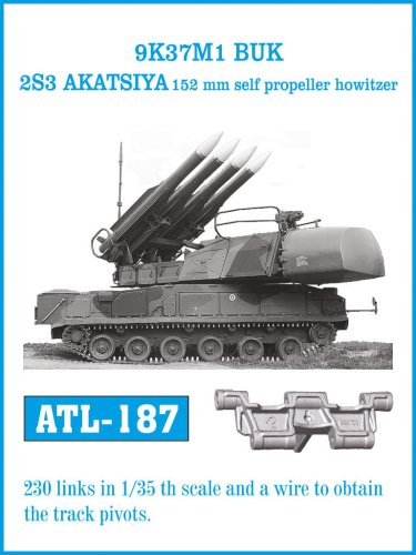 Go to product Friulmodel ATL-187 - 1:35 9K37M1 BUK / 2S3 Akatsiya metal tracks