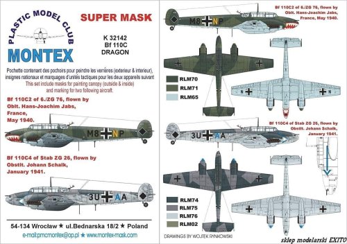 Go to product MONTEX K32142 - 1:32 Bf-110 C