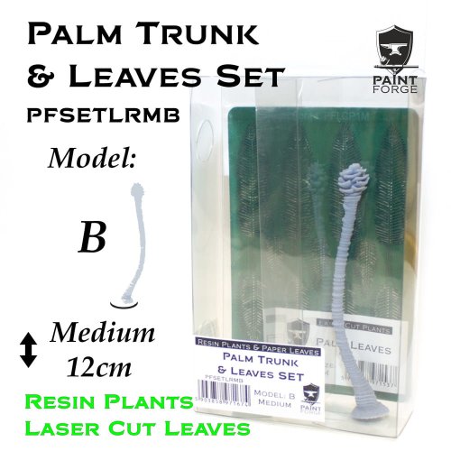 Go to product Paint Forge PFSETLRMB - Type B resin palm tree with laser cut leaves size Medium