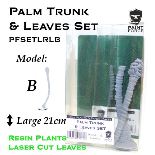 Go to product Paint Forge PFSETLRLB - Type B resin palm tree with laser cut leaves size Large