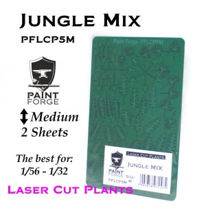 Paint Forge PFLCP5M - Jungle vegetation leaf set laser cut size Medium