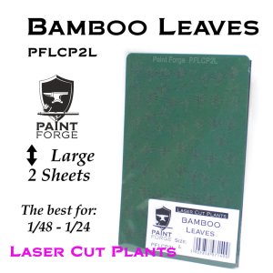 Paint Forge PFLCP2L - Laser cut bamboo leaves size Large