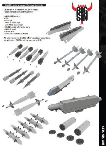 Go to product Eduard SIN648133 - 1:48 A-10C armament
