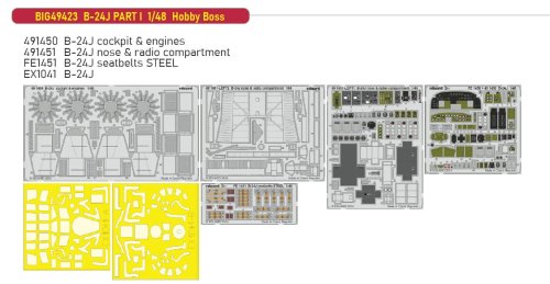 Go to product Eduard BIG49423 - 1:48 B-24J Part I