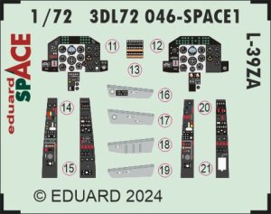 Eduard 3DL72046 - 1:72 L-39ZA Space 3D Decals + PE