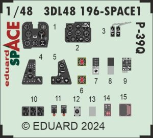 Eduard 3DL48196 - 1:48 P-39Q Space 3D Decals + PE