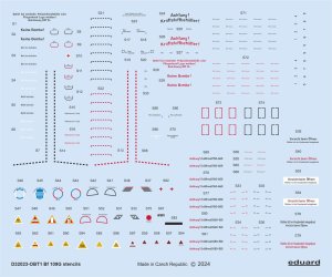 Eduard D32023 - 1:32 Bf 109G stencils