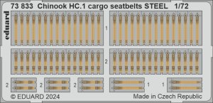 Eduard 73833 - 1:72 Chinook HC.1 cargo seatbelts - Steel