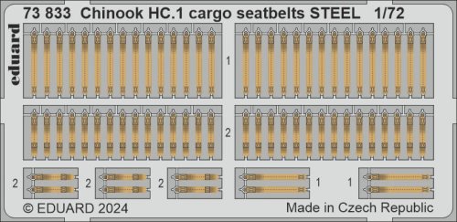 Go to product Eduard 73833 - 1:72 Chinook HC.1 cargo seatbelts - Steel