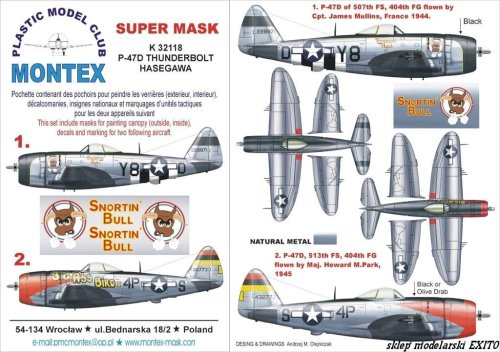 Go to product MONTEX K32118 - 1:32 P-47D Bubbletop
