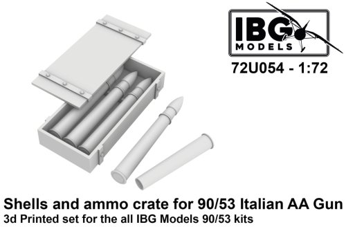 Go to product IBG 72U054 - 1:72 Shells and ammo crates for 90/53 Italian Anti Aircraft Gun 3D Printed set